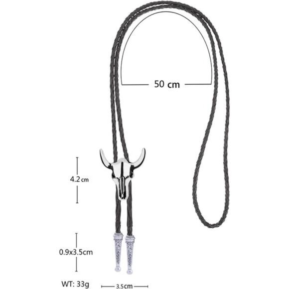 Cowboy Bolo Tie Necklace Native American 018 - Picture 3 of 6